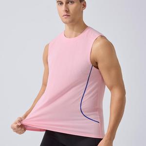 Débardeur de sport pour homme en polyester uni, séchage rapide, personnalisable, pour la course à pied - Product Image 5