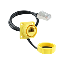 Connecteur RJ45 étanche et anti-poussière Lshitech, montage sur panneau, transmission haute vitesse Cat5/Cat6 8p8c pour Ethernet