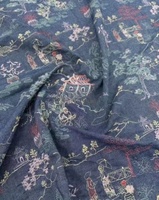 Nouveau design de mode, design de luxe, tissu en denim brodé de sequins, denim brodé sur mesure pour vêtements et robes