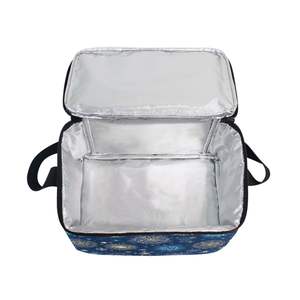 Copo de nieve impresión aduanas cuadrado moda portátil almuerzo enfriador cremallera bolsa para oficina al aire libre Pinnice - Product Image 2