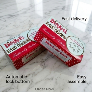 Boîte <span class=keywords><strong>en</strong></span> papier auto-élevable personnalisée <span class=keywords><strong>en</strong></span> papier ivoire 300 g/m² avec vernis, pelliculage mat et revêtement UV pour poulet frit <span class=keywords><strong>KFC</strong></span> - Product Image 1