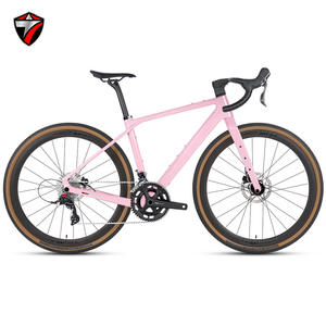 Vélo de gravier en fibre de carbone 700c 13 vitesses, double frein à disque, léger, <span class=keywords><strong>pour</strong></span> hommes et femmes - Product Image 2