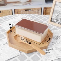 Boîte en plastique transparente pour tiramisu avec couvercle, boîte à gâteau mousse à mille couches pour emballages de desserts jetables