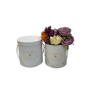 Оптовая продажа, вертикально поставка букета цветов, коробка для доставки букета роз и лилии, сухая цветочная упаковка, Круглая Бумажная Цветочная коробка - Product Image 3