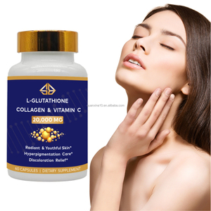 OEM Skin whitening Beauty Product L-glutathione 20000mg Collagen Vitamin C & E Capsules Supplement for Adults - Product Image 2