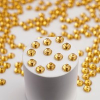 Cuentas de diamante de imitación de resina epoxi de topacio Colorado claro de 5 mm, cálidas, con orificio central y parte trasera plana, para coser, colgante deslizante, accesorios de joyería