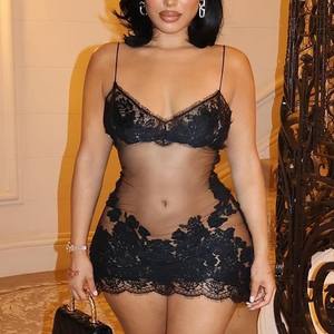 Robe de nuit sexy en dentelle transparente style vacances, maillot de bain, robes dos nu pour femmes, mode - Product Image 2