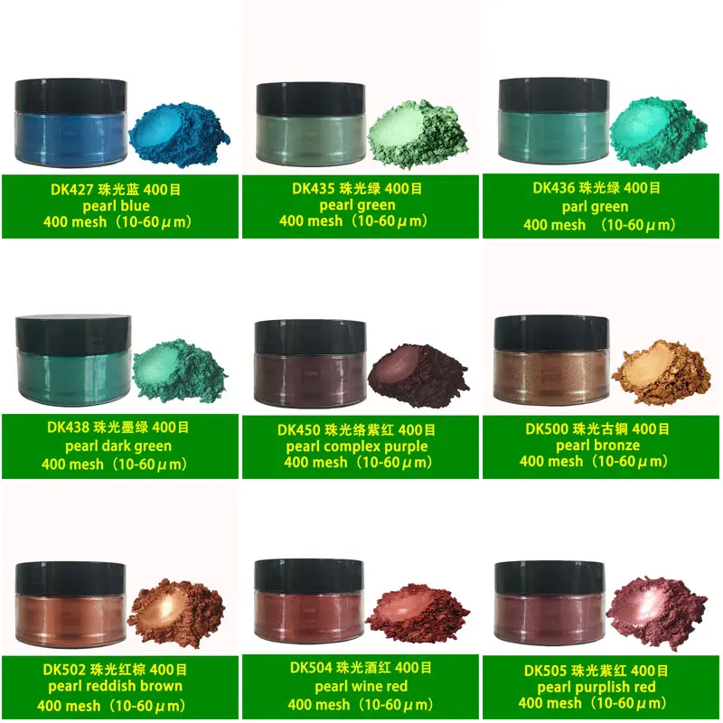 54 Kleuren Mica Poeder Pigment Voor Epoxy Hars Diy 10G/Jar Parelmoer Pigment Voor Nail Art Craft Producten schilderen Slime Inkt