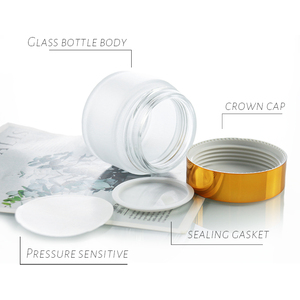 New 5G 10G 15G 20G 30G 50G 60G 100Gluxury Mặt Mỹ Phẩm Lotion Container Tùy Chỉnh Rỗng Frosted Mỹ Phẩm Kem Thủy Tinh <span class=keywords><strong>Jar</strong></span> Với Nắp - Product Image 6