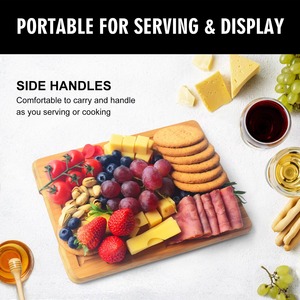 Tabla de desayuno de stock local de EE. UU., tabla de aperitivos, tabla de cortar de bambú de cocina con ranura de jugo para espacios en blanco de grabado láser - Product Image 4