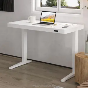 Dual Motor Telescopic Ergonomic Electric Height Adjustable Work And Home Glass Top lift Office Desk