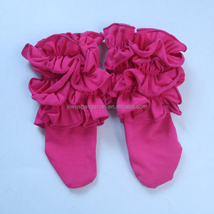 ถุงเท้าเด็กแรกเกิด0-16ปีถุงเท้าผ้าฝ้ายสีล้วนมีระบายสำหรับเด็กผู้หญิง - Product Image 5