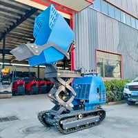Mini-dumper diesel multifonctionnel de 800 kg avec chenilles, livraison gratuite et garantie de 2 ans