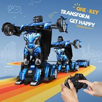 DWI 2,4 Ghz 1:10 Control remoto transformar coche RC Robot coche juguetes Detección de gestos y deformación de una tecla regalos para niños y niñas
