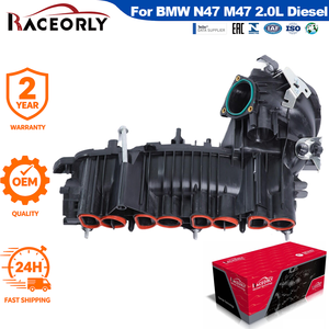 RACEORLY 11614728712 Colector de Admisión con Soporte y Clip de Cable para <span class=keywords><strong>BMW</strong></span> <span class=keywords><strong>N47</strong></span> <span class=keywords><strong>M47</strong></span> 2.0 E60 520d 1 3 5 Series X1 X3 Diésel - Product Image 1