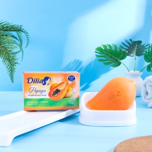 Savon à la papaye DiLia 125gr éclaircit et blanchit naturellement votre peau, nettoie en profondeur tout en révélant une peau éclatante. - Product Image 2