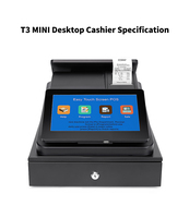 Caisse enregistreuse électronique double écran 10,1 pouces à écran tactile capacitif, impression thermique de tickets, Linux 500M, sans tiroir-caisse, modèle Fruit, best-seller
