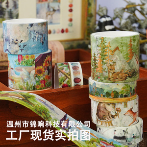 เทปวาชิแบบกำหนดเอง 3-60 มม. 5 ม. สำหรับตกแต่งสมุดบันทึก DIY อุปกรณ์งานฝีมือตกแต่งขอบ - Product Image 4
