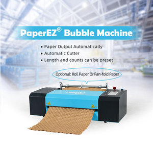 Machine à bulles de papier automatique PaperEZ 400 mm, machine à remplir les espaces vides avec du papier kraft, avec coupeur automatique pour un emballage écologique - Product Image 4