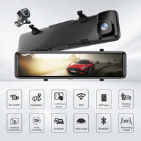 Kamera Spion Belakang 4k Baru, Kamera Dashboard, Layar Sentuh Ips 12 inci, Wifi Otomatis, Kamera Mobil Ahd, Fungsi Carplay Android