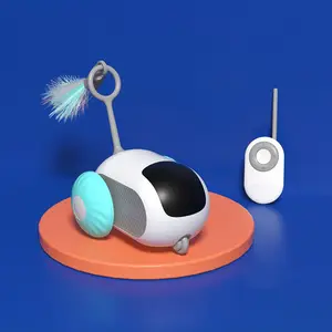 LovePaw 사용자 정의 USB 충전식 애완 동물 스마트 장난감 전기 원격 제어 자동차 대화 형 고양이 장난감