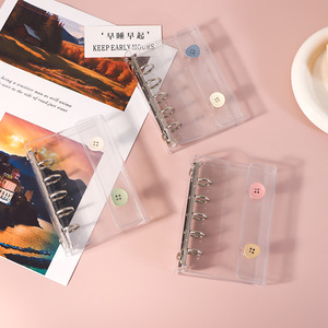 Vente en gros PVC transparent haute transparence économique classeur M5 5 anneaux bricolage bouton classeur <span class=keywords><strong>Album</strong></span> <span class=keywords><strong>Photo</strong></span> pour cadeau - Product Image 1