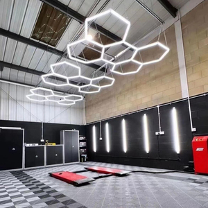 <strong>Factory</strong> Car Workshop Honeycomb <strong>Light</strong> Geometric <strong>Design</strong> DIY High Lightness Hexagonal Garage Work <strong>Light</strong> Hexagon <strong>Led</strong> <strong>Light</strong>