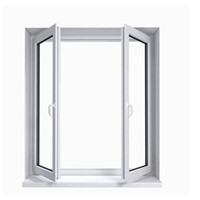 Fenêtres et portes coulissantes en PVC de style américain de qualité supérieure avec isolation thermique
