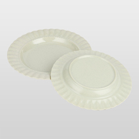 Assiette Ronde en Mélamine à Bord Gaufré, Résistante aux Chutes, Non Toxique, Vaisselle Universelle pour Cantines et Restaurants, Vente en Gros