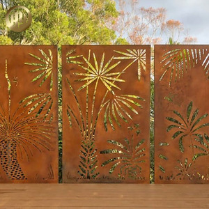Tấm Chắn/Hàng Rào Bằng Thép Corten Ngoài Trời Trang Trí Bằng Kim Loại Làm Vườn - Product Image 2