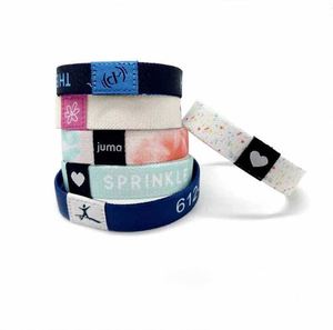 Pulseras Personalizadas con Logotipo, al por Mayor, para Eventos Promocionales, Deportes, Fiestas, Tenis, Festivales, de Tela Elástica - Product Image 1