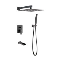 Pomme de douche thermostatique, salle de bain de douche 6 voies, douche pluie pommeau de douche, plafond chute d'eau, SPA panneau de douche