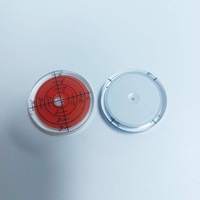 Niveau à bulle industriel bleu en PMMA, 32*7mm, haute précision, à dégradé, type Bullseye, pour caméra, mini-vial rond