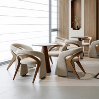 Mobilier de cafétéria, fauteuil en tissu moderne, table et chaise de café, durable pour restaurant, café, hôtel, restaurant de restauration rapide