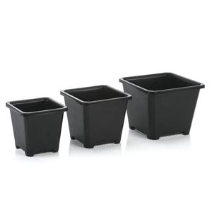 Maceta Duradera de Plástico Negro Clásico para Bonsái, Maceta para Plantas de Vivero con Orificio de Drenaje, Maceta Cuadrada para Plantas Suculentas de Jardín - Product Image 1