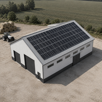 Bâtiment d'entrepôt de stockage de foin pour machines agricoles en acier préfabriqué Q355B avec toit solaire
