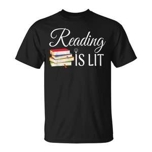 Reading Is Lit T-Shirt For <b>Teachers</b> <b>Students</b> Book Nerd <b>Gift</b> - Product Image 1
