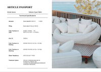 Coussin de canapé d'extérieur en tissu olive à séchage rapide avec dossier en coton et duvet pour mobilier de patio