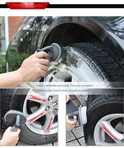 Ensemble de brosses pour roues de voiture en microfibre douce et en plastique PP, <span class=keywords><strong>brosse</strong></span> de détail pour jantes de pneus automobiles, pour le nettoyage des moyeux en alliage - Product Image 5