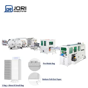 Bottom output type facial paper hot selling V fold embossing tissue paper full automatic making production line price