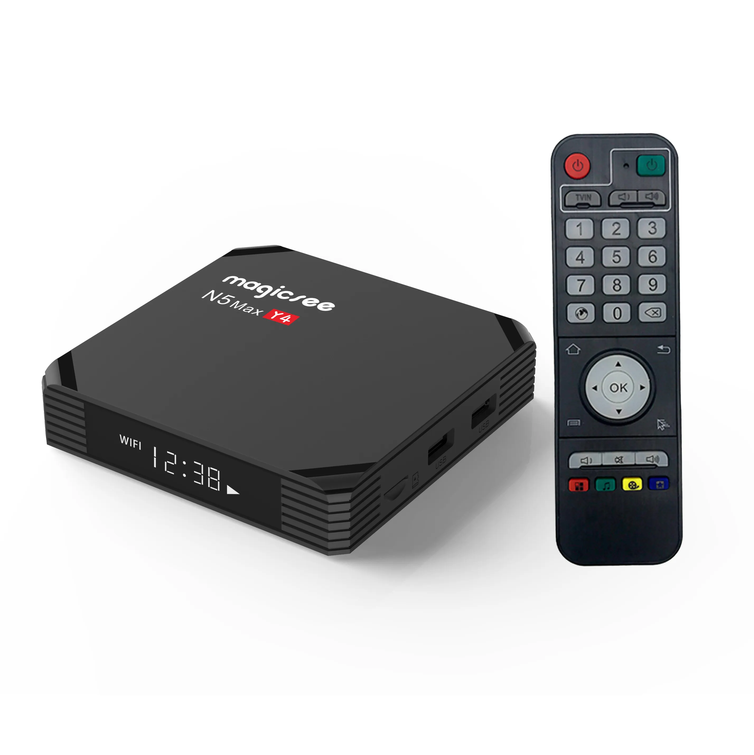 New arrival Magicsee N5 max Y4 Amlogic S905 Y4 Smart Tv Box 2/16gb 4/32gb Android 11.0 4K Media player