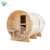 Sauna de barril tradicional personalizável, sauna de cânhamo de pinho/cordeiro vermelho com 6 pessoas, vendas populares, 2021