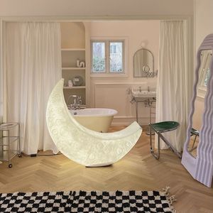 Lampe LED en forme de croissant imperméable, moderne, alimentée par énergie solaire/batterie, pour <span class=keywords><strong>salon</strong></span>, chambre à coucher, zone de loisirs, décoration intérieure créative - Product Image 5