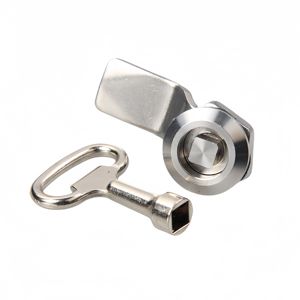 304 स्टेनलेस स्टील कुंजी लॉक पॉलिश फिनिश डबल बिट तिमाही बारी स्क्वायर त्रिकोण हेक्स लॉक टिकाऊ एंटी-चोरी डिजाइन - Product Image 3