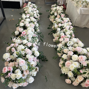 IFG gran oferta 3ft seda Artificial blanco rosa rosas pasillo flor corredor para boda Navidad graduación decoración de Halloween - Product Image 1