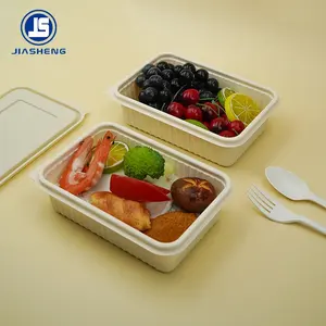 Microwavable Te Gaan Plastic Cornstarch Voedsel Container Wegwerp Take Away Lunch Verpakking Dozen