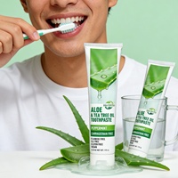 Fabrika OEM ODM Toptan Ağız Bakım Tüpleri Diş Macunu Naneli Florürsüz Taze Nane Çay Ağacı Yağı Aloe Vera Jel Diş Macunu