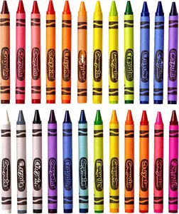 Bir kutuda 24-Packs 24 klasik renkler Crayon toplu kutu başına çocuklar için çocuk okul malzemeleri çeşitli renkler boya kalemleri