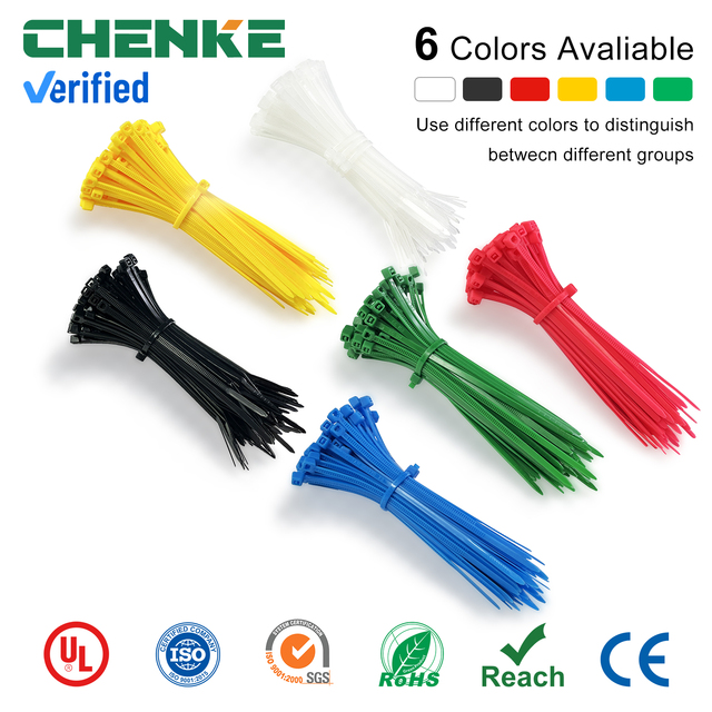 ChenKe Self Locking Durable Nylon 66 Eco-Friendly CE ROHS Certified Cable Ties 9x500mm Industrial Use -40~+85 Global Standard