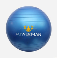 POWERMAN FITNESS Balón de Ejercicio de PVC Comercial de 55cm/65cm/75cm, Balón de Yoga para Gimnasio con Logotipo Personalizado, Gran Venta